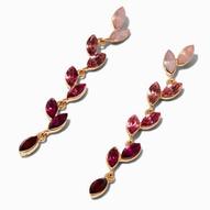 Aanbieding van Pink Ombre Gemstone Leaf Gold-tone 2.5" Drop Earrings voor 5,99€ bij Claire's