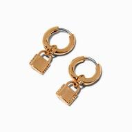 Aanbieding van Lock Charm Gold-tone 0.5'' Drop Earrings voor 3,59€ bij Claire's