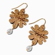 Aanbieding van Gold-tone Flower Hinged 2" Drop Earrings voor 5,99€ bij Claire's