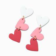Aanbieding van Red Rubber Hearts 1.5" Linear Drop Earrings voor 4€ bij Claire's