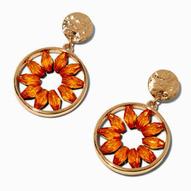 Aanbieding van Orange Beaded Flower Gold-tone 1" Drop Earrings voor 4,99€ bij Claire's