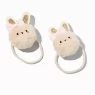 Aanbieding van Claire's Club Plush Bunny Hair Ties - 2 Pack voor 3,99€ bij Claire's