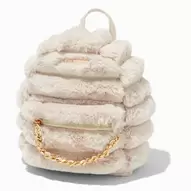 Aanbieding van Ivory Furry Backpack voor 9,99€ bij Claire's