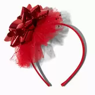 Aanbieding van Glittery Red Gift Bow & Tulle Headband voor 7,99€ bij Claire's