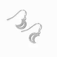 Aanbieding van Silver-tone Cubic Zirconia Crescent Moon 0.5" Drop Earrings voor 4,99€ bij Claire's