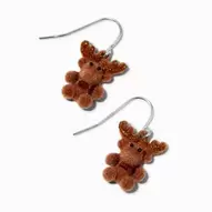 Aanbieding van Brown Flocked Moose 0.5" Drop Earrings voor 2,5€ bij Claire's