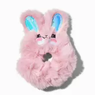 Aanbieding van Pink Medium Faux Fur Bunny Hair Scrunchie voor 3,99€ bij Claire's