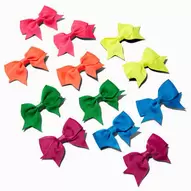 Aanbieding van Claire's Club Neon Mini Hair Bow Clips - 12 Pack voor 4,99€ bij Claire's