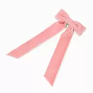 Aanbieding van Blush Pink Long Tail Hair Bow Clip voor 6,49€ bij Claire's