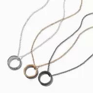 Aanbieding van Best Friends Mixed Metal Ring Pendant Necklaces - 3 Pack voor 6,49€ bij Claire's