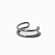 Aanbieding van Silver-tone Stainless Steel Double Hoop Faux Nose Ring voor 6,49€ bij Claire's