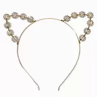 Aanbieding van Gold-tone Embellished Daisy Cat Ear Headband voor 6,49€ bij Claire's