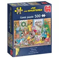 Aanbieding van Kerstpuzzel Jan van Haasteren Kerstkriebels 500 voor 9,99€ bij Coppelmans