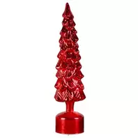 Aanbieding van LED draaiende kerstboom rood - D 10  H 36,5 cm voor 14,99€ bij Coppelmans