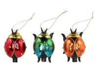 Aanbieding van Kerstboomornament glas luxe insect, set van 3 - L 9 x B 8 x… voor 13,99€ bij Coppelmans