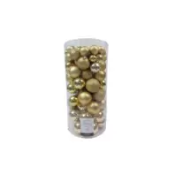 Aanbieding van Decoris kunststof kerstballen tube lichtgoud - 100 stuks voor 29,99€ bij Coppelmans