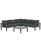 Aanbieding van Fora loungeset 4-delig - mystic grijs voor 777€ bij Tuinmeubelland