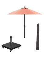 Aanbieding van Manilla stokparasol Ø250 cm - koper incl 40 kg Eureka parasolvoet en parasolhoes voor 268€ bij Tuinmeubelland