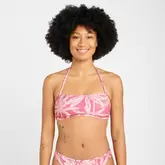 Aanbieding van Bikinitop met textuur voor dames bandeau Laura palmer roze voor 4,99€ bij Decathlon