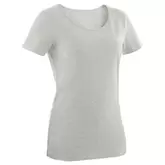 Aanbieding van Fitness T-shirt voor dames 100 grijs voor 3,1€ bij Decathlon