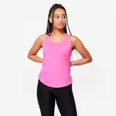 Aanbieding van Top met racerback voor cardiofitness dames My Top roze voor 3,99€ bij Decathlon