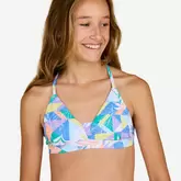 Aanbieding van Bikinitop voor surfen meisjes Lizy 500 triangel paars voor 4,99€ bij Decathlon