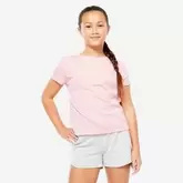 Aanbieding van Katoenen T-shirt voor meisjes 500 oudroze voor 3,99€ bij Decathlon