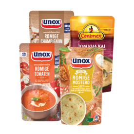 Aanbieding van Unox of Conimex Soep In Zak voor 3,38€ bij Dekamarkt