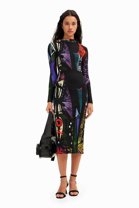 Aanbieding van New collection Arty midi-jurk M. Christian Lacroix voor 99,95€ bij Desigual