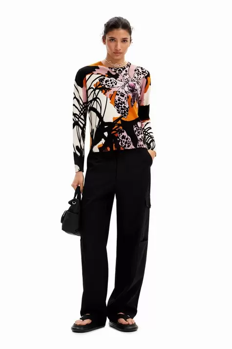 Aanbieding van New collection Trui orchideeën M. Christian Lacroix voor 89,95€ bij Desigual