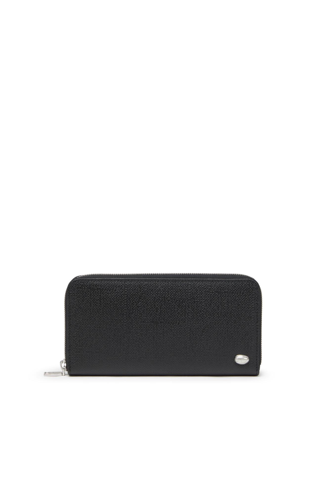 Aanbieding van Long zip wallet in textured leather voor 112€ bij Diesel