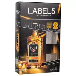 Aanbieding van Label 5 Whisky Met 2 glazen 70 cl voor 18,99€ bij Dirck III