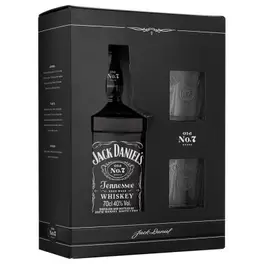 Aanbieding van Jack Daniel'sWhiskey Met 2 tumblers 70 cl voor 28,99€ bij Dirck III