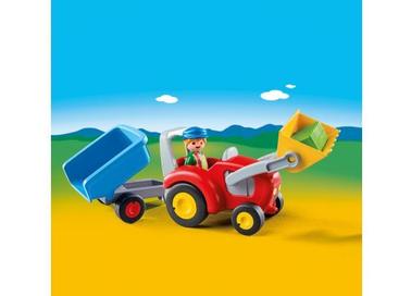Aanbieding van 6964 Boer met tractor en aanhangwagen voor 13,19€ bij ToyChamp