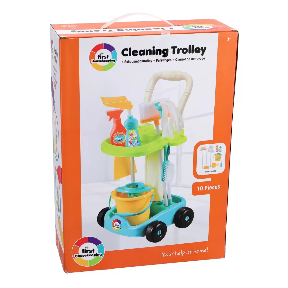 Aanbieding van Mijn Eerste Schoonmaaktrolley voor 29,99€ bij Top1Toys