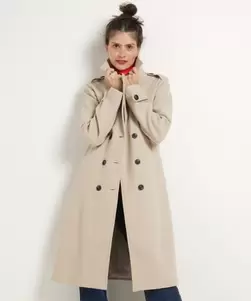 Aanbieding van Trenchcoat jas met wollook voor 55,99€ bij Ter Stal