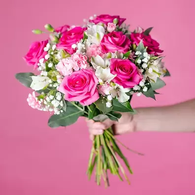 Aanbieding van Roze Bloemenpracht voor 19,99€ bij Euroflorist