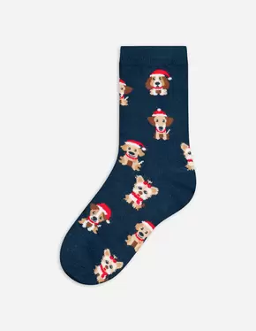 Aanbieding van Sokken - Kerst - donkerblauw voor 2,99€ bij Takko fashion