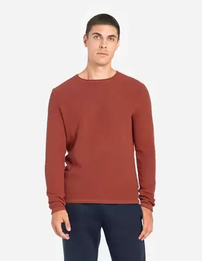 Aanbieding van Trui - Rolrandjes - rood voor 19,99€ bij Takko fashion