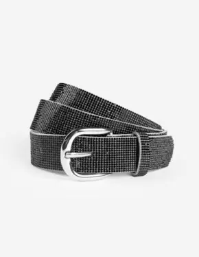 Aanbieding van Riem - Siersteentjes - grijs voor 15,99€ bij Takko fashion