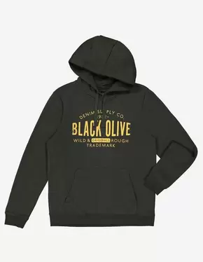 Aanbieding van Hoodie - Vooropdruk - donkergroen voor 2,99€ bij Takko fashion