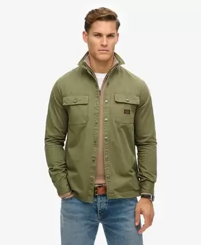 Aanbieding van Canvas Workwear overshirt van biologisch katoen voor 94,99€ bij Superdry