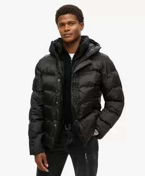 Aanbieding van City-pufferjas met print en capuchon voor 169,99€ bij Superdry