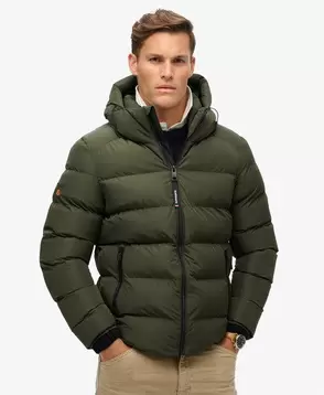 Aanbieding van Sports pufferjas met capuchon voor 129,99€ bij Superdry