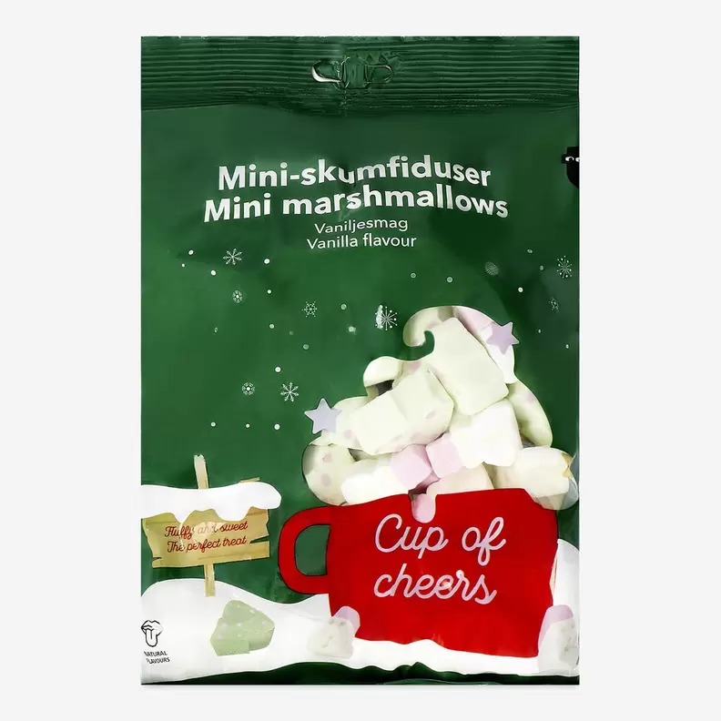 Aanbieding van Mini-Sneeuwpoppen en Kerstdag Boom Marshmallows voor 2€ bij Flying Tiger