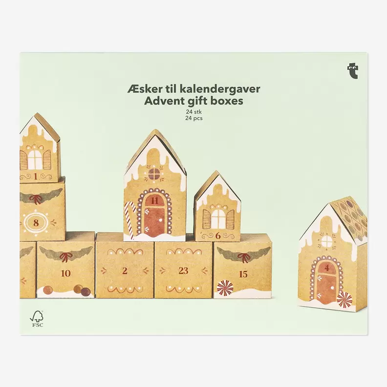 Aanbieding van Advent Geschenkdozen - 24 stuks voor 4€ bij Flying Tiger