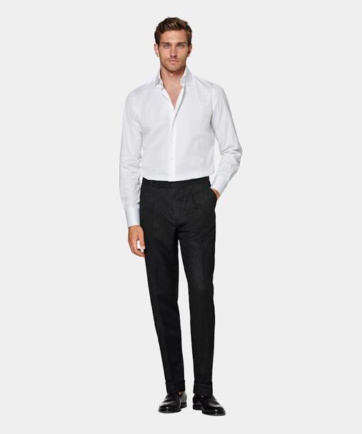 Aanbieding van White Twill Slim Fit Shirt voor 129€ bij Suitsupply