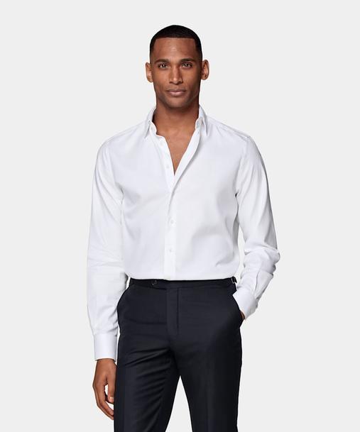 Aanbieding van White Royal Oxford Slim Fit Shirt voor 79€ bij Suitsupply