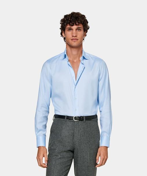 Aanbieding van Light Blue Royal Oxford Slim Fit Shirt voor 99€ bij Suitsupply