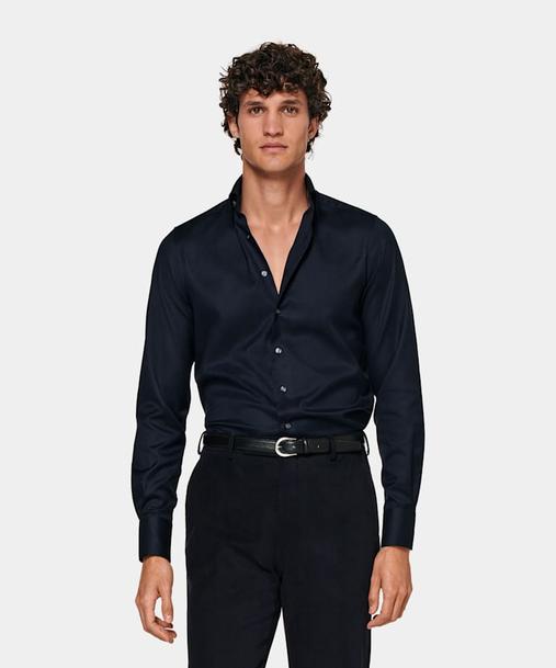 Aanbieding van Navy Royal Oxford Slim Fit Shirt voor 99€ bij Suitsupply